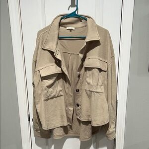 LA MIEL Tan Utility Jacket for Women